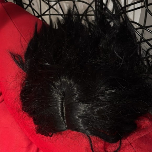 Black synthetic hair crimp style Curly Wig - Picture 16 of 16